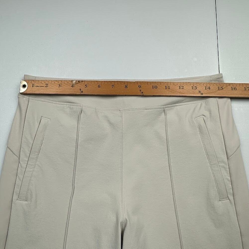 Athleta Headlands Hybrid Pants Womens 10 Cream Crop Stretch Comfort Minimalist - Picture 12 of 15